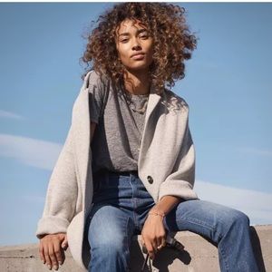 Madewell Sweater Blazer in Heather Pebble Grey